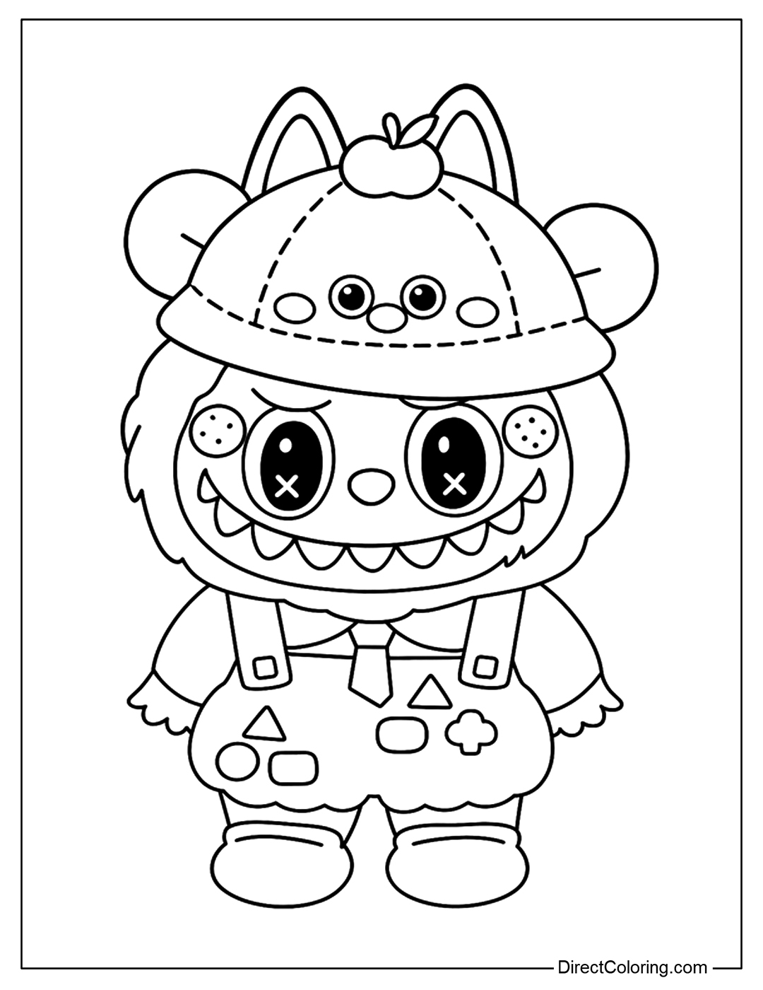 Adorable Labubu Coloring Page